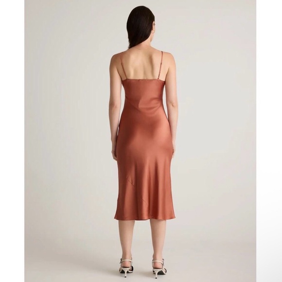 Quince Washable Silk Slip Dress in Rose Powder, Size S - Picture 2 of 16